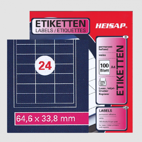 Selbstklebe-Etiketten – 64.6 x 33.8 mm