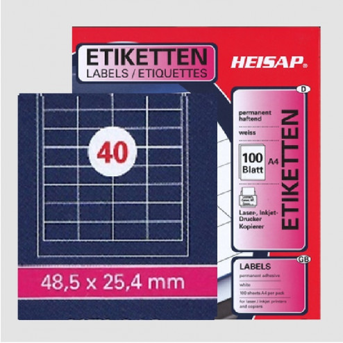 Selbstklebe-Etiketten – 48.5 x 25.4 mm