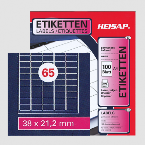 Selbstklebe-Etiketten – 38 x 21.2 mm