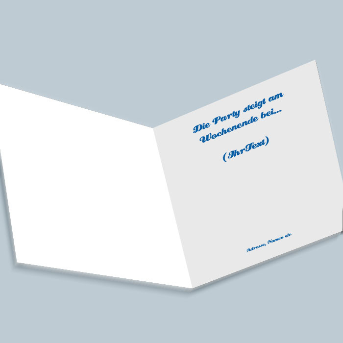 Druckhuus Einladungskarte Party Dance 140x140mm Gefaltet