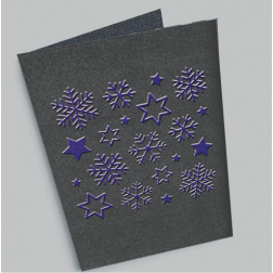 Weihnachtskarten mit blauen Sternen A5 gefaltet