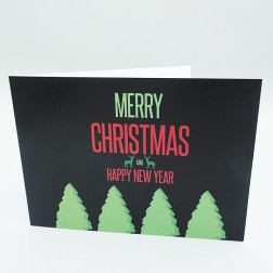 Weihnachtskarten "Black Christmas" mit passenden Couverts