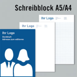 Schreibblock – Deckblatt und Inhalt zum editieren