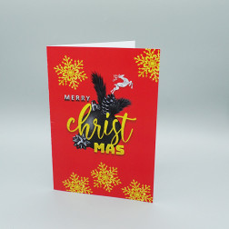 Weihnachtskarten "Weihnachtsstern Gold" mit passenden Couverts