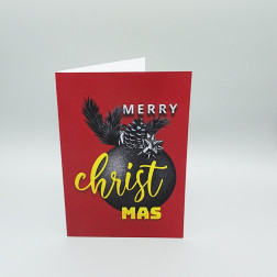 Weihnachtskarten "Weihnachtskugel Schwarz" mit passenden Couverts